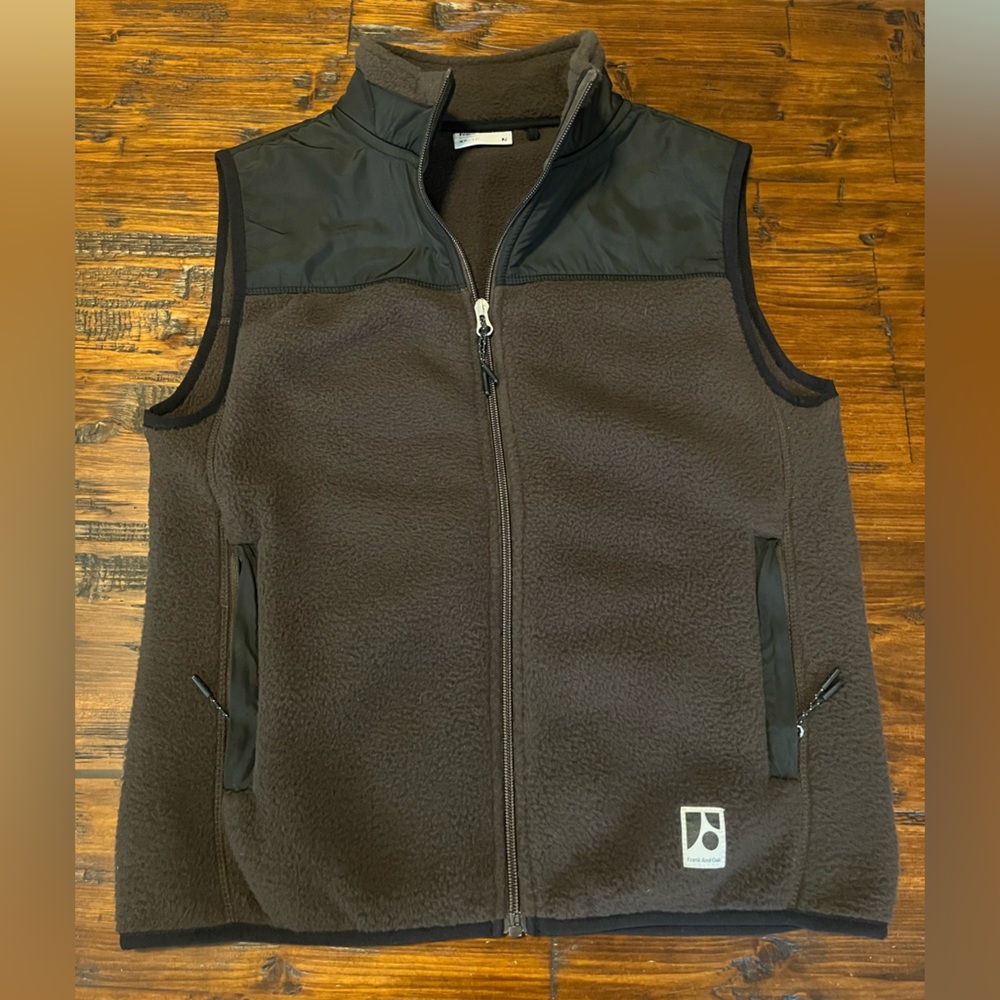 Frank and Oak Chocolate Brown Fleece Vest